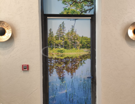 Портфолио свободновисящие рулонные шторы