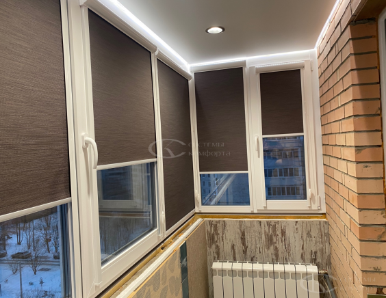 Портфолио Рулонные шторы без сверления