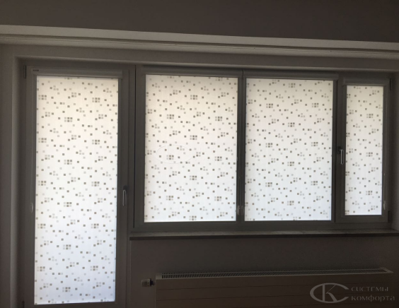 Портфолио Рулонные шторы без сверления