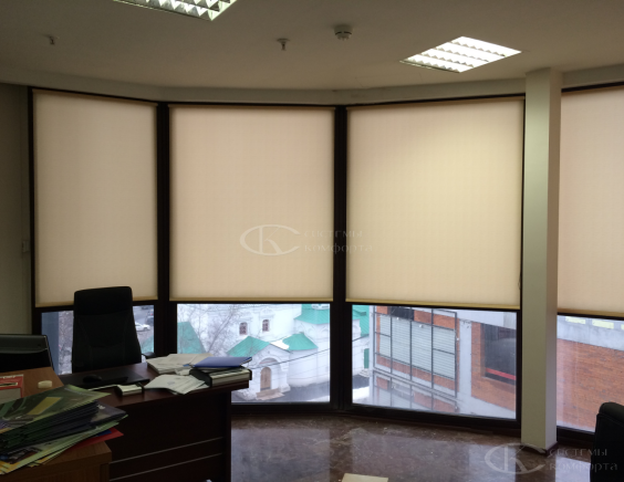 Портфолио Рулонные шторы без сверления