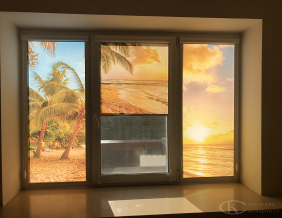 Портфолио Рулонные шторы без сверления