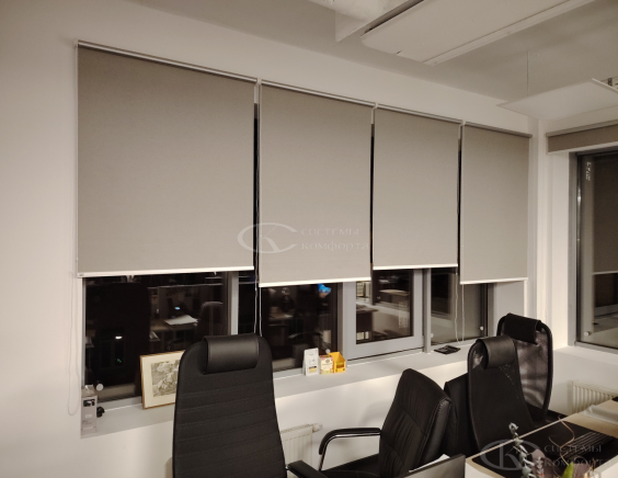 Портфолио свободновисящие рулонные шторы