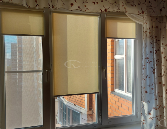 Портфолио свободновисящие рулонные шторы