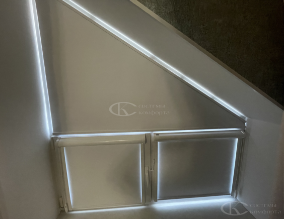 Портфолио Рулонные шторы без сверления