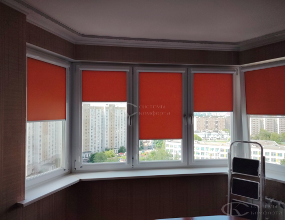 Портфолио Рулонные шторы без сверления