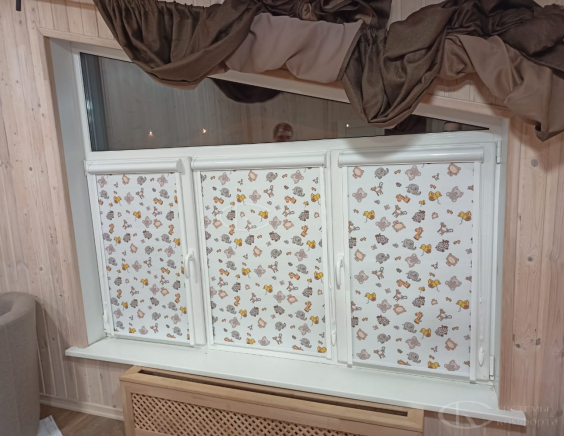 Портфолио Рулонные шторы без сверления