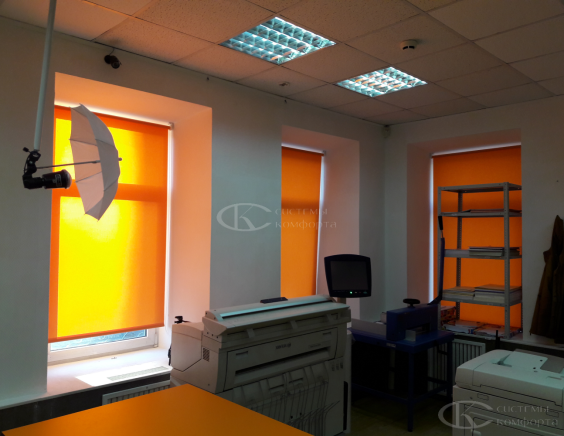 Портфолио Рулонные шторы без сверления