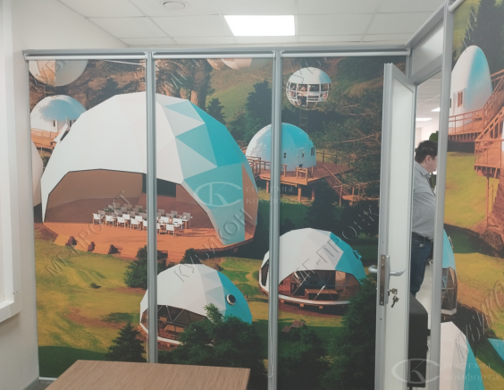 Портфолио свободновисящие рулонные шторы