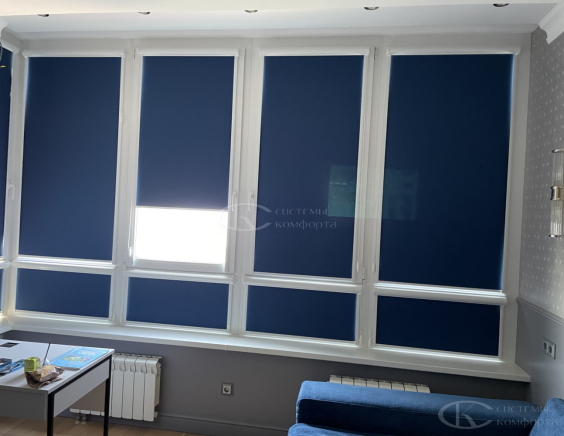 Портфолио Рулонные шторы без сверления