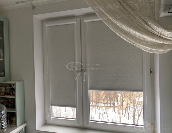Портфолио Рулонные шторы без сверления