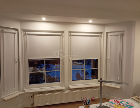 Портфолио Рулонные шторы без сверления