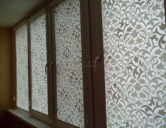 Портфолио Рулонные шторы без сверления