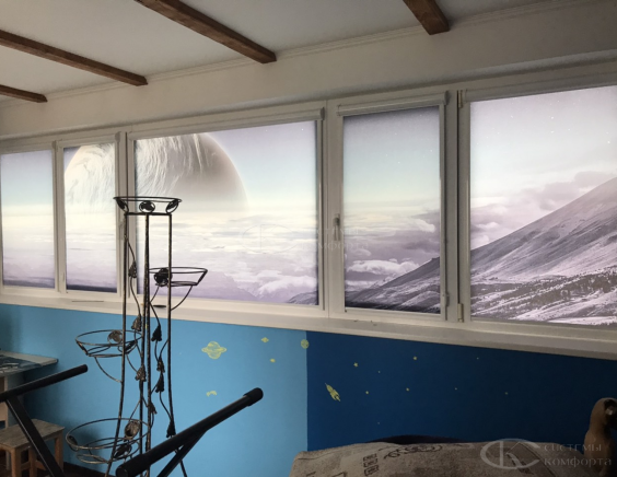 Портфолио Рулонные шторы без сверления