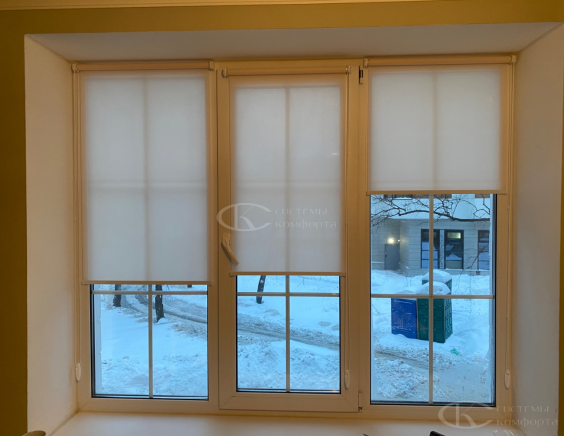 Портфолио свободновисящие рулонные шторы