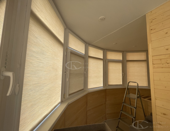 Портфолио Рулонные шторы без сверления