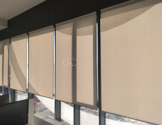 Портфолио свободновисящие рулонные шторы